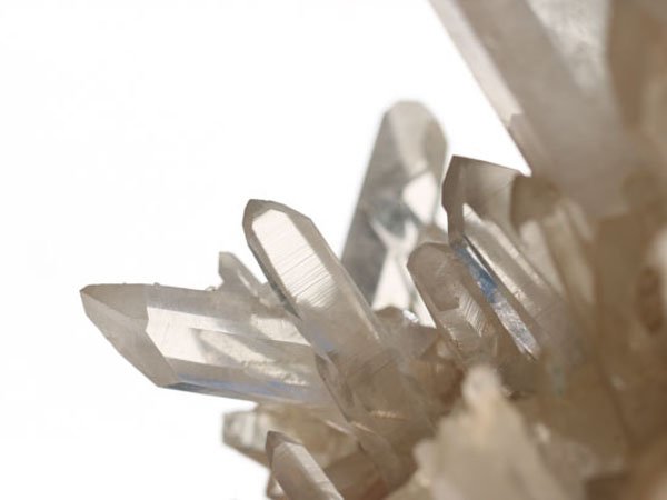 bergkristal cluster met punten, a kwaliteit