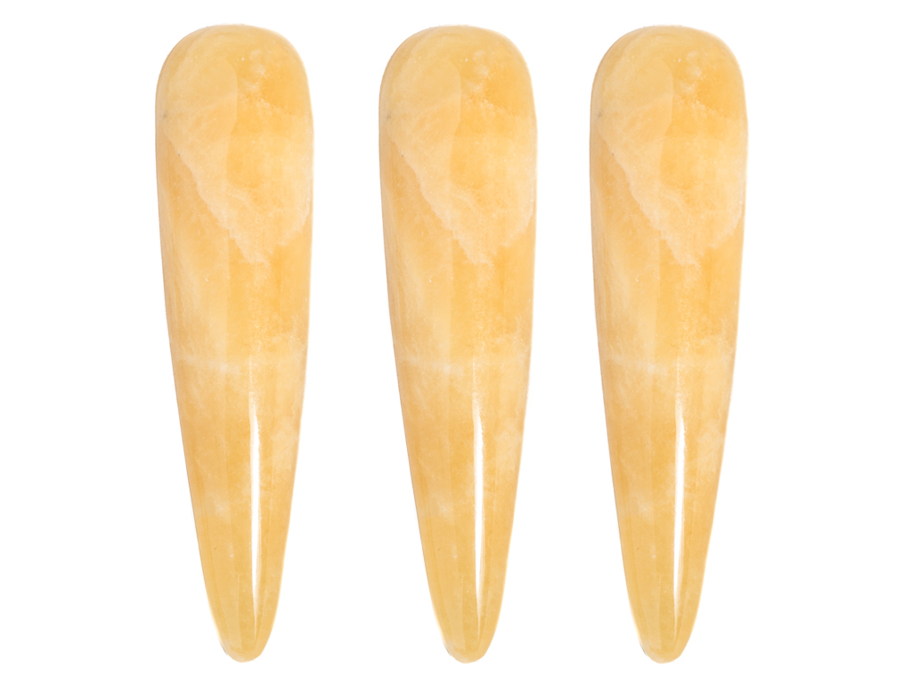 Diverse massage staven om te masseren of acupressuur punten te stimuleren. oranje calciet richter of massage staaf