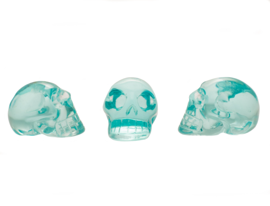 aqua obsidiaan schedel