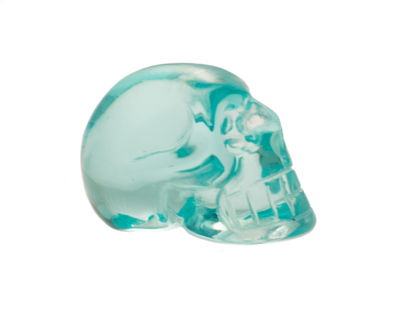 aqua obsidiaan schedel