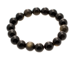 goud obsidiaan armband