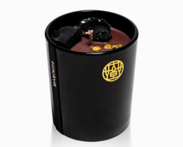Geurkaars "Burned Oudh" met zwarte Obsidiaan edelstenen