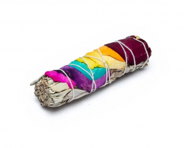 witte salie met rozenblaadjes smudge stick