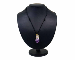Ruwe amethist ketting van Kreeft
